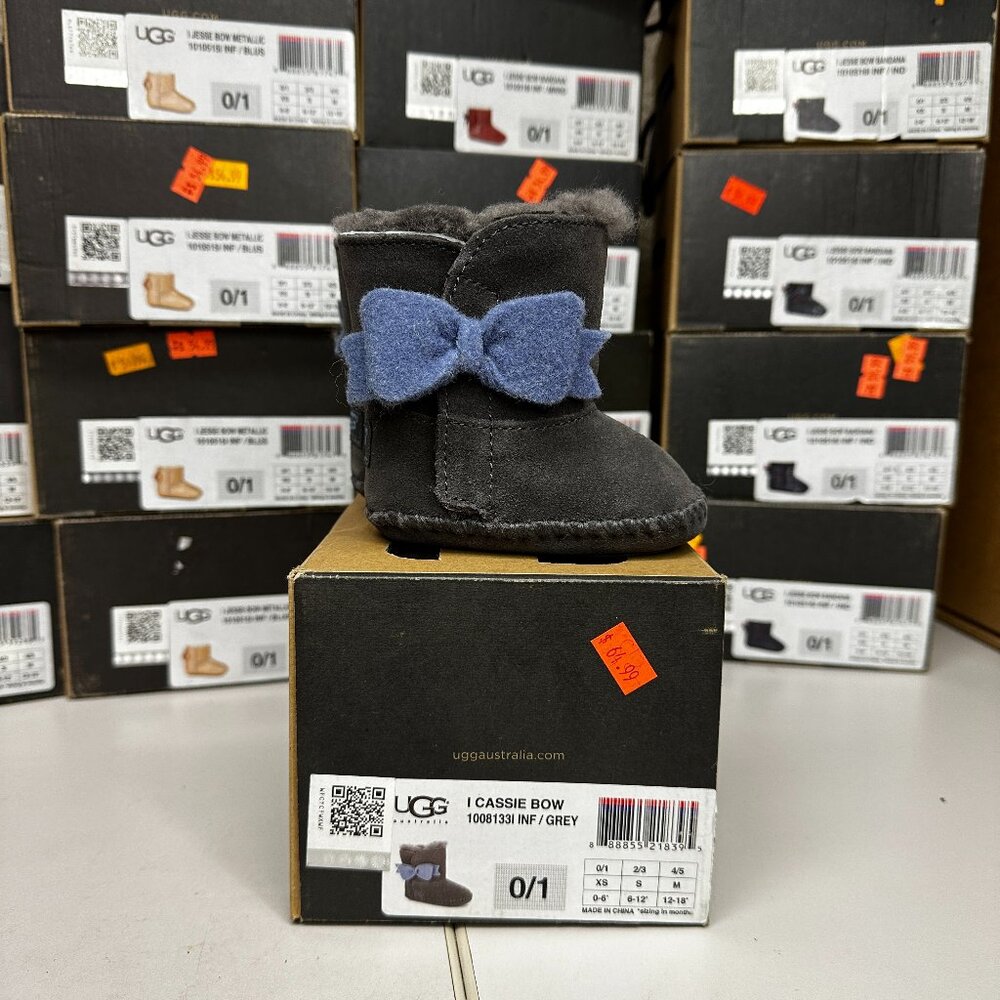 Infant UGGS - cassie bow - grey/blue  - INFANT 0/1